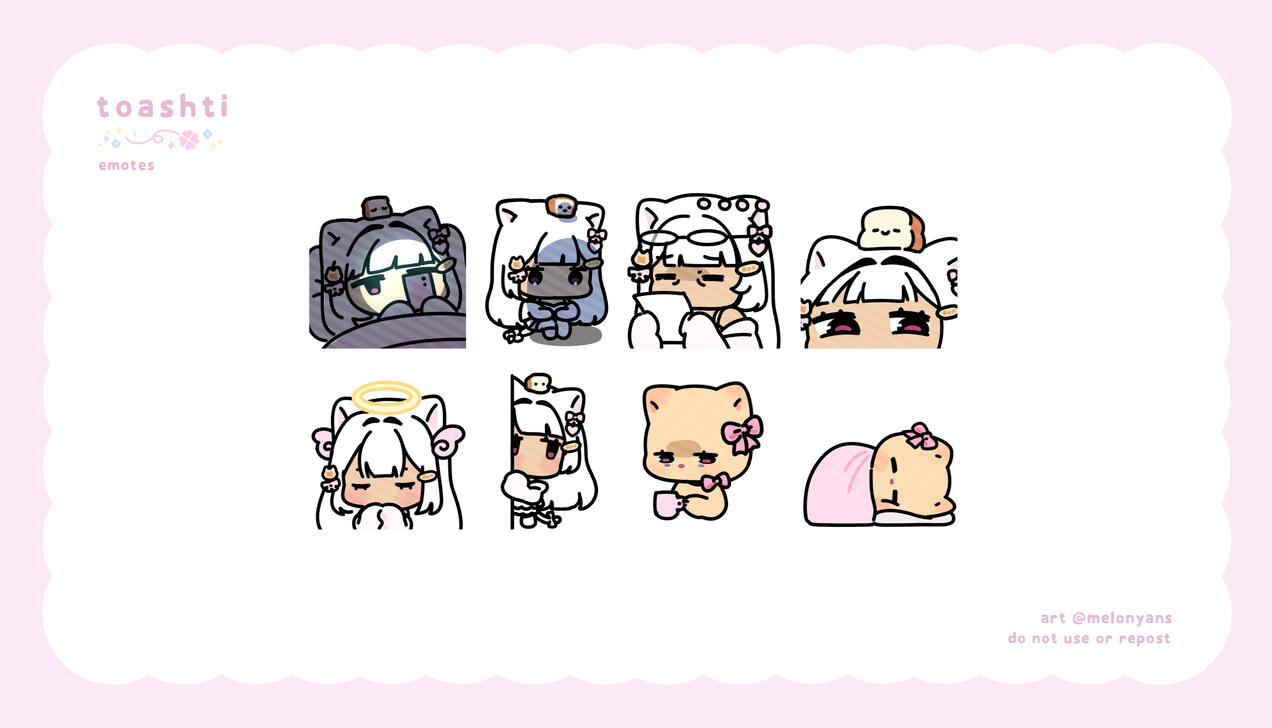 melonyans - toashi / bwead emotes